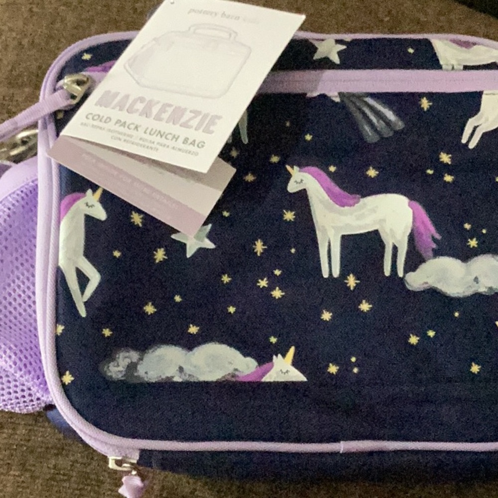 NWT Pottery Barn kids lunch box.  Mackenzie cold pack lunch bag.  Glow n dark.